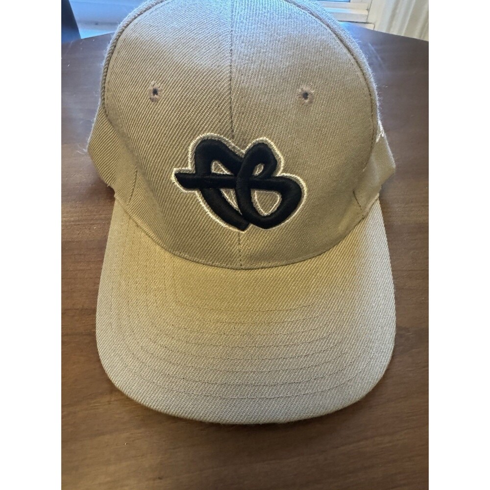 Vintage FUBU Embroidered Logo Hat Beige Khaki Cap Y2K Hip Hop 90s